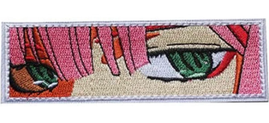 Anime Girl Patch (4 Inch) Hook + Loop Velcro Badge Bloody Eyes