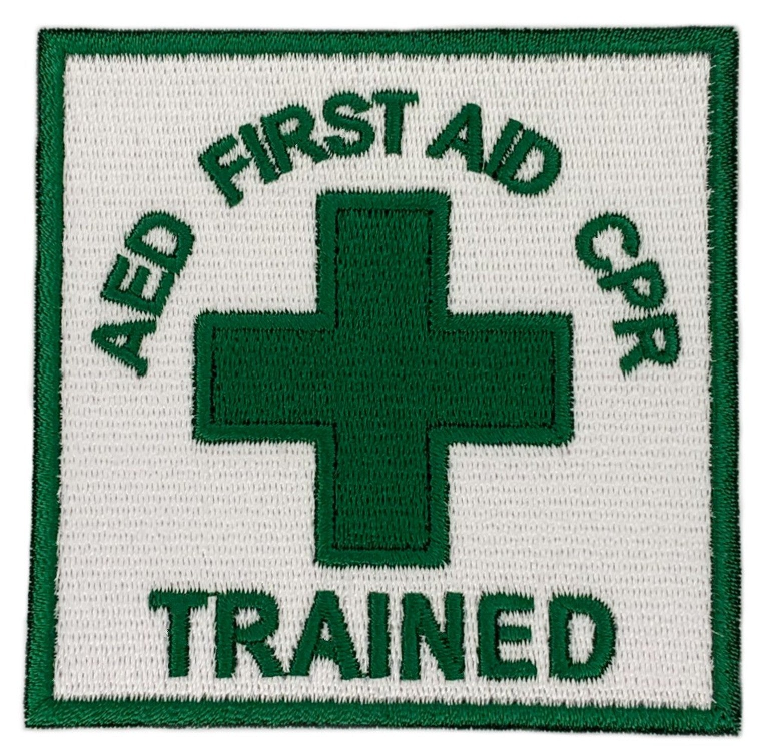 AED First Aid CPR Trained Patch (3 Inch) Embroidered Iron/Sew-on