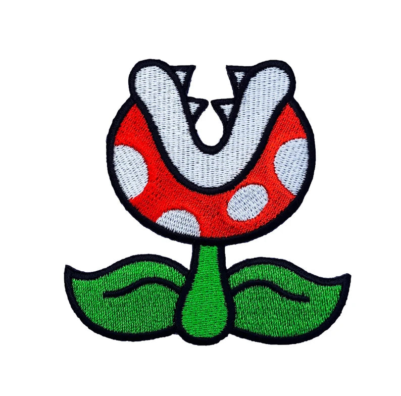 Pirhana Plant Patch (3.5 Inch) Super Mario Brothers Iron-on Badge Venu –  karmapatch.com