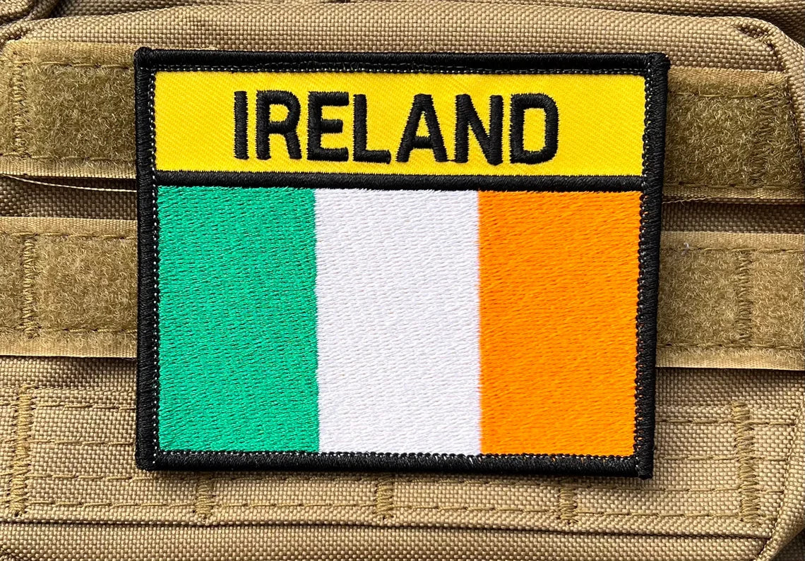 Patch drapeau de l'Irlande support Velcro -  France