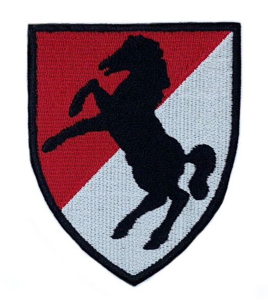 11th Cavalry Division Patch (3.5 Inch) US WW2 Iron or Sew-on Badge Military Army Uniform Horse Insignia Crest Patches