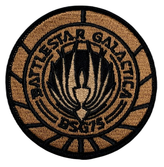 BSG 75 Battlestar Galactica Patch (3 Inch) Embroidered Iron-on or See-on Badge Tactical Gear Gift Patches