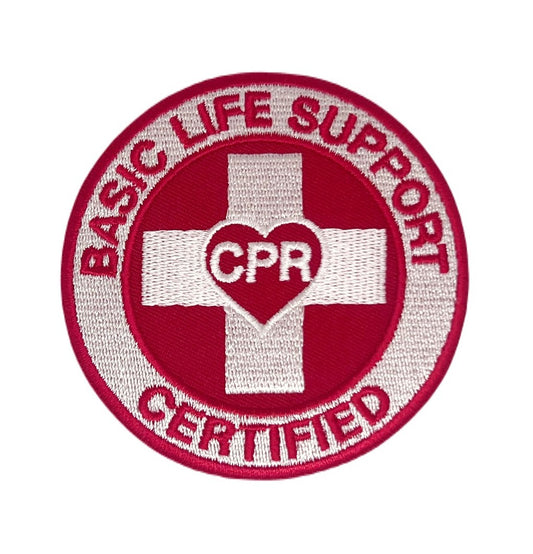 Basic Life Support CPR Certified Patch (3 Inch) Iron or Sew-on Badge Paramedic Costume Jacket Bag Backpack First Aid Emblem Gift Patches