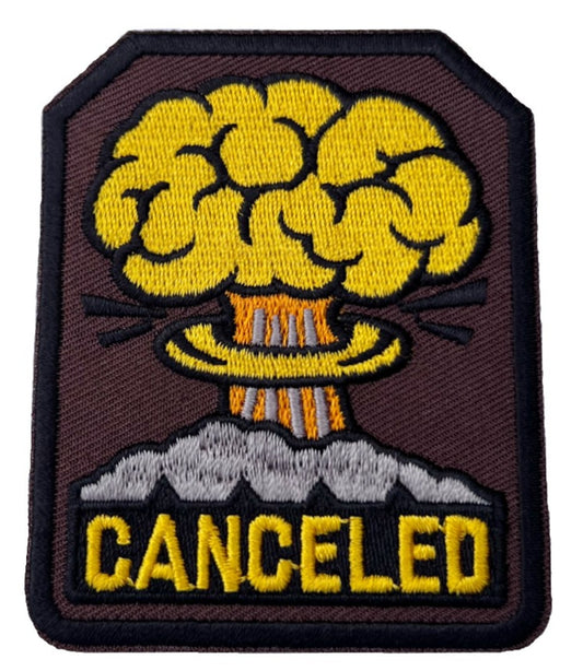 Canceled Atomic Bomb Patch (3 Inch) Hook and Loop Velcro Badge Nuclear Fallout Inspired PA Shelter Gamer Backpack, Jacket, Hat, Tactical Gift Patches