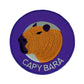 Capybara Patch (3.5 Inch) Purple Embroidery Iron or Sew-on Badge Cute Rodent Gift Patches