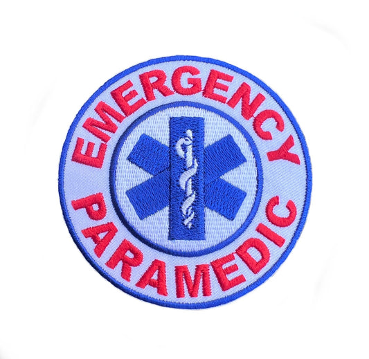 Emergency Paramedic Patch (3 Inch) Embroidered Iron or Sew-on Badge Medic Costume Shirt / Bag / Jacket / Hat / Gift Patches