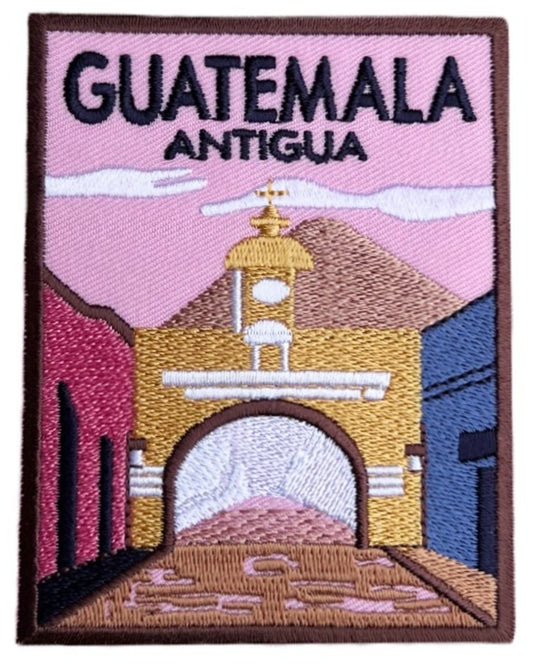 Antigua Guatemala Patch (3.5 Inch) Iron-on or Sew-on Badge Souvenir Travel Central America Maya Santa Catalina Arch Emblem Gift Patches