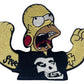 Homer Simpson Misfits in Metal we Trust Patch (3.5 Inch) Iron or Sew-on Badge Party Hard Rockabilly Biker Retro Cartoon Gift Patches