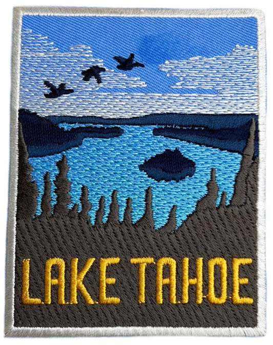 Lake Tahoe Nevada California Patch (3.5 Inch) Iron-on or Sew-on Badge Souvenir Travel USA Backpack, Jacket, Hat, Bag DIY Emblem Gift Patches