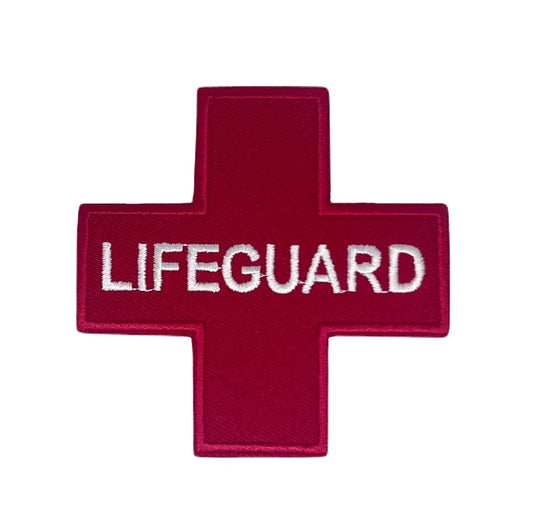 Lifeguard Patch (3 Inch) Embroidered Iron or Sew-on Badge Perfect for DIY Costume, Shorts, Jackets, Bags, Shirts, Pants Beach Gift Patches