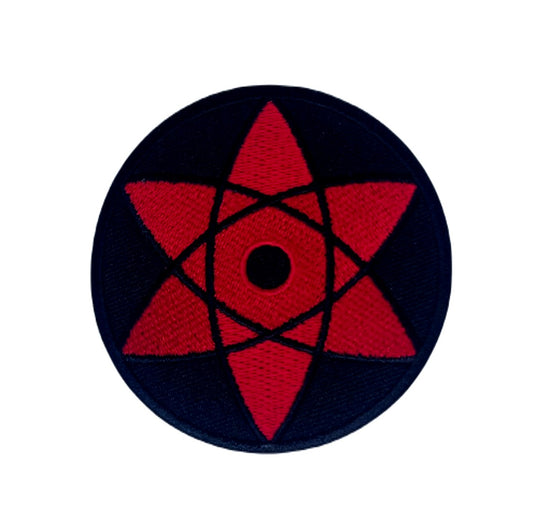 Naruto Sasuke Sharingan Logo Patch (3 Inch) Iron/Sew-on Badge Anime TV Symbol DIY Costume Perfect for Caps, Hats, Bags, Backpacks, Jackets, Shirts, Gift Patches