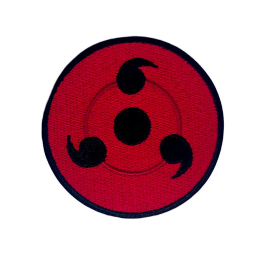 Naruto Sharingan Logo Patch (3 Inch) Iron/Sew-on Badge Anime TV Symbol DIY Costume Perfect for Caps, Hats, Bags, Backpacks, Jackets, Shirts, Gift Patches