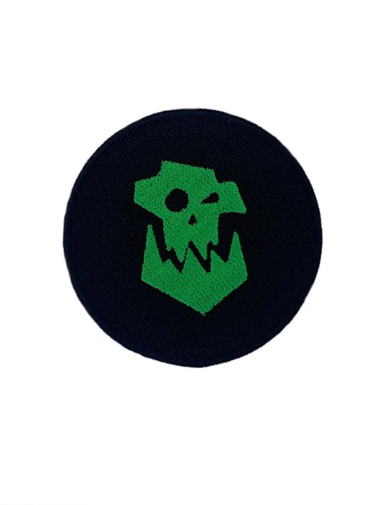 Orkz Patch (3 Inch) Iron or Sew-on Badge Sci-Fi Xeno Alien Logo DIY Gamer Costume Patches