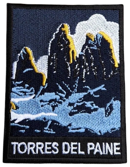 Torres del Paine Chile Patch (3.5 Inch) Iron-on or Sew-on Badge Souvenir Travel Patagonia Backpack, Jacket, Hat, Bag DIY Emblem Gift Patches