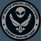 USAF Air Force Groom Black Ops AF Tencap Special Applications Patch (3 Inch) Hook and Loop Velcro Badge US Tactical, Morale, Alien, Gift Patches