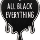 All Black Everything Patch (3.5 Inch) Iron/Sew-On Badge Goth Heart Gothic Horror Emblem DIY Patches