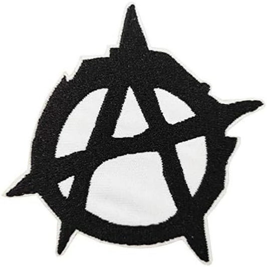 Anarchy Symbol Patch (3 Inch) Iron-on Badge Anarchic Rockabilly Rocker Punk DIY Patches
