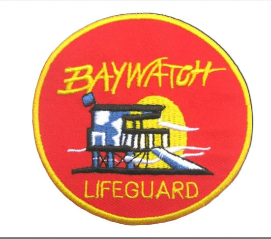 Baywatch Lifeguard Patch (4 Inch) Iron or sew-on Badge Retro TV Movie DIY Costume Beach Shorts, Jacket, Backpack, Cap, Gift Patches