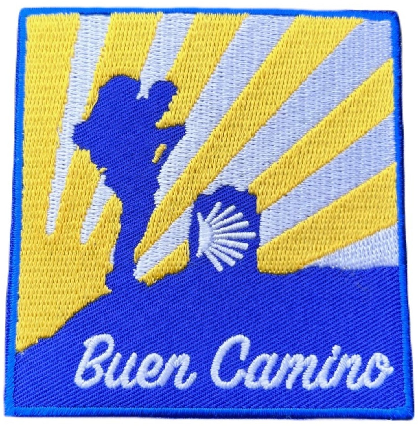 Buen Camino Patch (3 Inch) Embroidered Iron-on / Sew-on Badge Saint James Way Camino De Santiago Emblem Scallop Crest Souvenir Gift Patches
