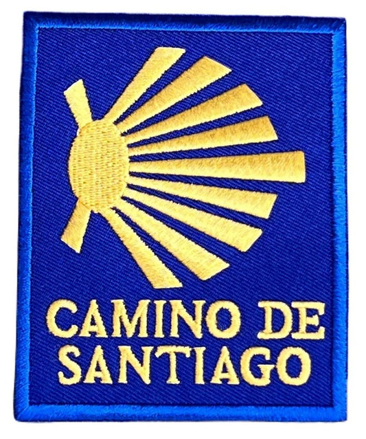 Camino De Santiago Patch (3 Inch) Embroidered Iron-on/Sew-on Badge Buen Camino Saint James Way Souvenir Emblem Scallop Crest Gift Patches