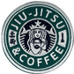 Jiu Jitsu & Coffee Patch (3 Inch) Hook + Loop Velcro Badge Grappling Barista BJJ Gi Gift Patches