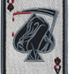 Death Card Patch (3.5 Inch) Iron or Sew-on Badge Ace of Spades Grim Reaper Patches