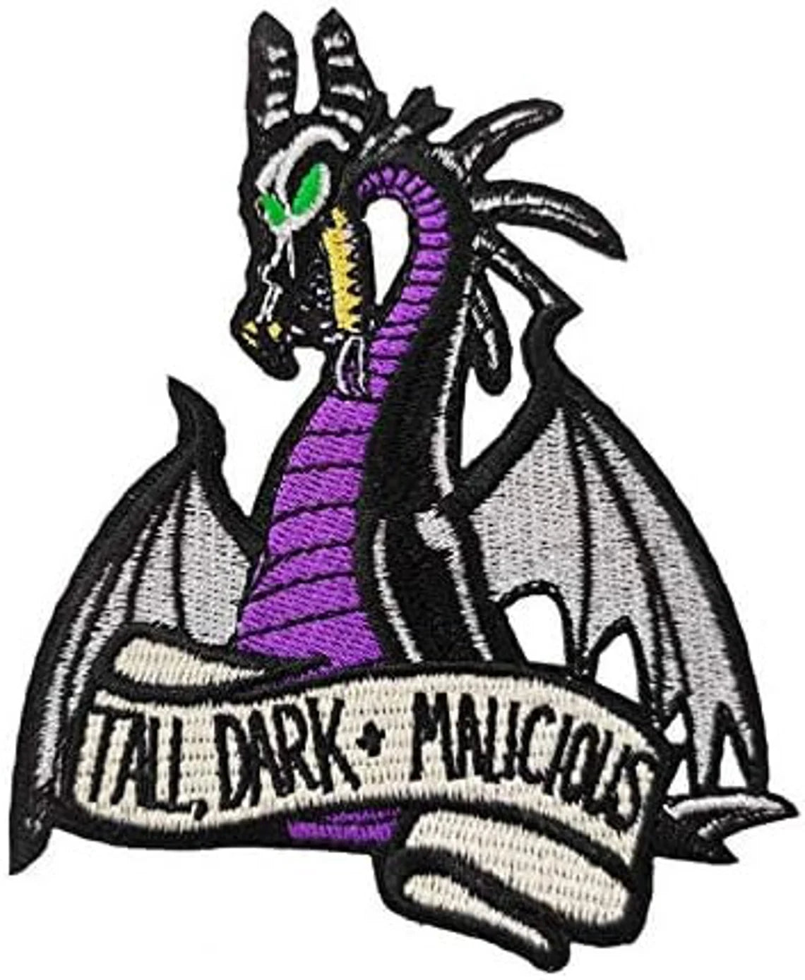Maleficent Large Dragon Tall Dark and Malicious Patch (4 Inch) Iron/Sew-on Badge