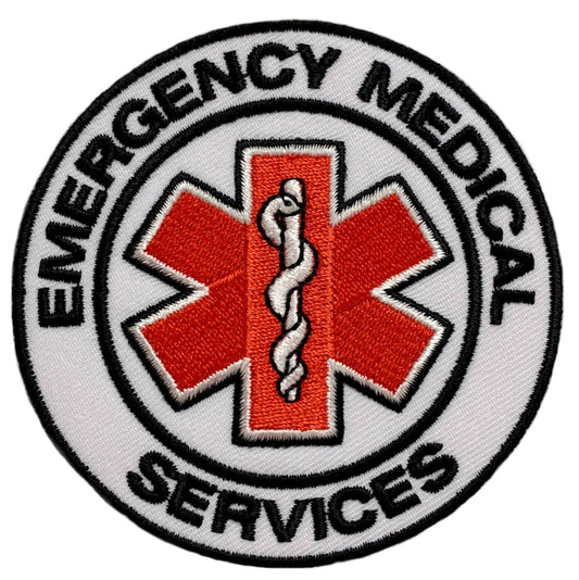 Emergency Medical Services EMS Patch (3 Inch) Embroidered Iron or Sew-on Badge Applique Costume Shirt / Bag / Jacket / Hat / Gift Patches