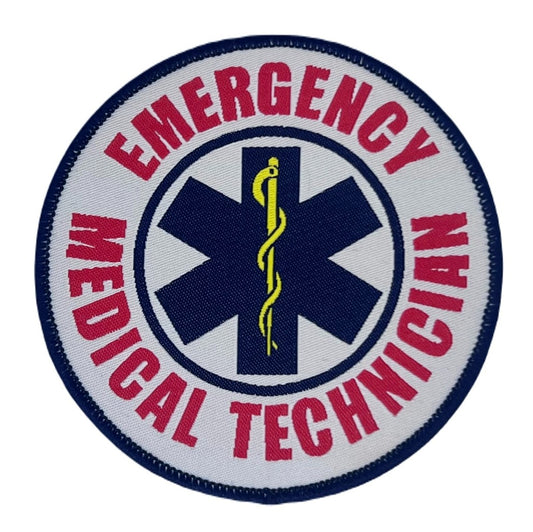 EMT Emergency Medical Technician Patch (3.5 Inch) Iron or Sew-on Badge DIY Medical Costume Bag Jacket Shirt Hat Scrubs Gift Patches