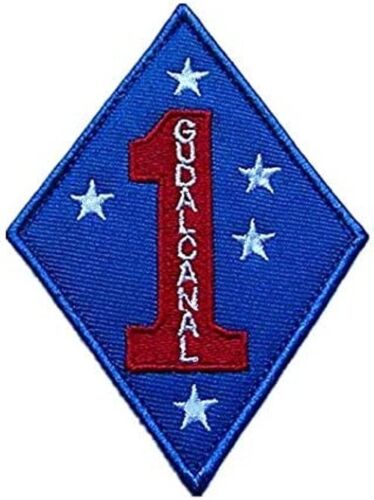 WWII USMC 1st Marine Division Guadalcanal Patch (3.5 Inch) Squadron US Military MARSOC Velcro Badge Tactical Special Ops Army Patches