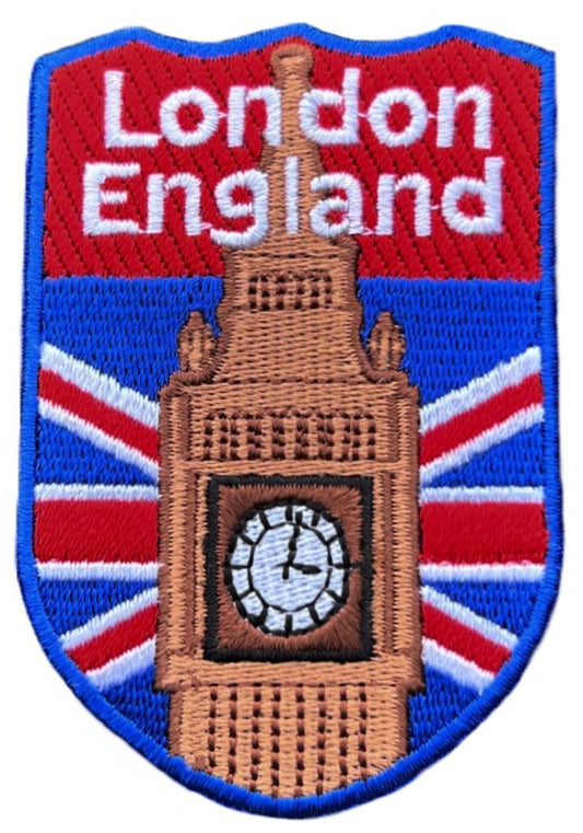 London England Patch (3 Inch) Iron-on / Sew-on Badge Colorful Embroidery Euro Trip Adventure Travel Souvenir Emblem DIY Gift Patches