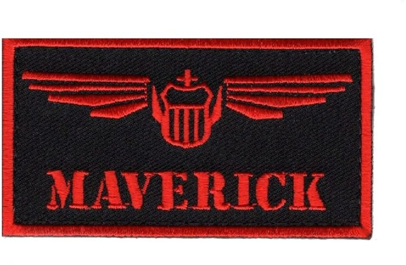 Maverick Patch (3.5 Inch) Velcro Badge Top Gun US Navy Fighters Weapon School Flight Suit Costume Patches