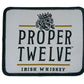 Proper Twelve Irish Whiskey Patch (3 Inch) Iron/Sew-on Badge Ireland Souvenir Perfect for Caps, Hats, Bags, Backpacks, Jackets, Shirts, Gift Patches
