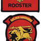 Top Gun Rooster Patch Set (3.5 Inch) Velcro Badges Golden Warriors US Navy Fighters Weapon School Flight Suit Costume Patches