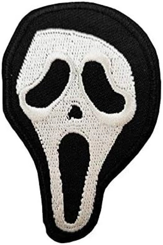 Scream Mask Scary Movie Patch (3 Inch) Iron/Sew-On Badge Retro Horror Movie Classic Cult Scary Film Emblem DIY Costume, Backpack, Jacket Gift Patches
