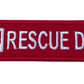 Rescue Diver Patch (5 Inch) Red Embroidered Iron/Sew On Badge PADI Rescue Diving Emblem Patches