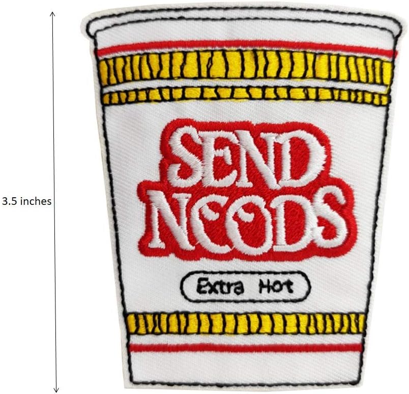 Send Noods Patch (3.5 Inch) Iron/Sew-on Badge Send Nudes Funny Meme DIY Patches