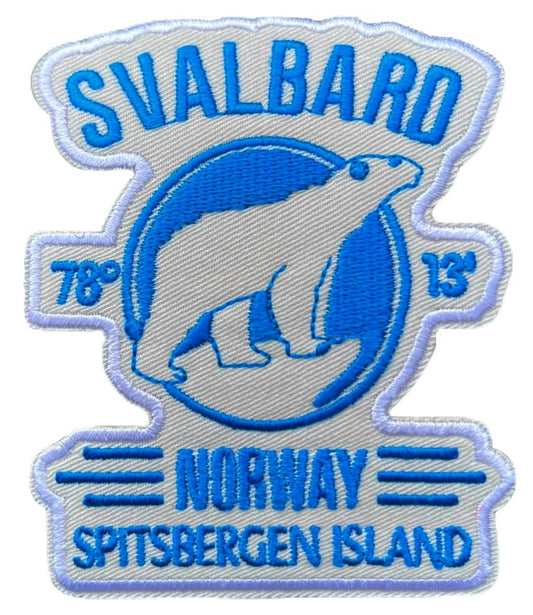 Svalbard Norway Patch (3.5 Inch) Iron-on / Sew-on Badge Spitsbergen Island Travel Souvenir Emblem Polar Bear Crest Backpack Gift Patches