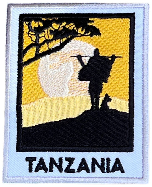 Tanzania Patch (3.5 Inch) Iron-on/Sew-on Badge Travel Serengeti National Park Souvenir Emblem Elephant Safari DIY Emblem Gift Patches