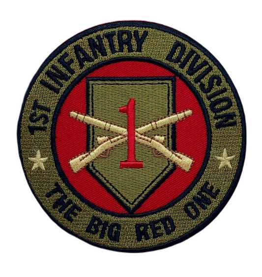 The Big Red 1 Patch (3.5 Inch) Iron or Sew-on Badge WW2 1st Infantry Division Army Military Patches