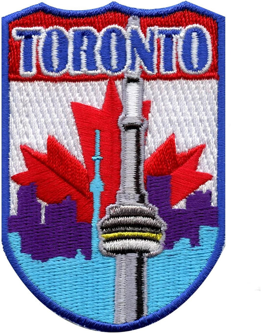 Toronto Shield Patch (3 Inch) Iron-on Badge Travel Canada Souvenir Emblem Perfect for Backpacks, Jackets, Hats, Bags, Crafts, Gift Patches