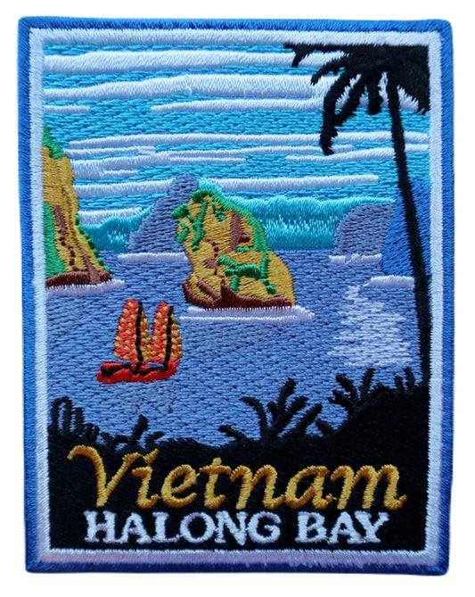 Halong Bay Patch (3.5 Inch) Iron-on Badge Travel Vietnam Souvenir Emblem Perfect for Backpacks, Jackets, Hats, Bags, Crafts, Gift Patches
