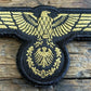 WW2 GERMAN MILITARY EAGLE PATCH (3.5 INCH) GOLD WEHRMACHT LUFTWAFFE 3rd THIRD REICH STYLE PATCHES