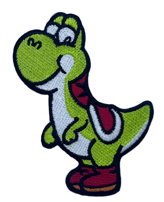 Yoshi Patch (4 Inch) Super Mario Brothers Dinosaur Embroidered Iron or Sew-on Badge Retro Gamer Cartoon DIY Costume, Hat, Backpack, Cap, Jacket, Gift Patches