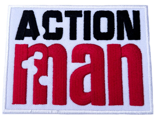 ACTION MAN Patch (4 Inch) Iron/Sew on Badge Military Man Of Action Soldier Getting Shit Done DIY Costume Patches