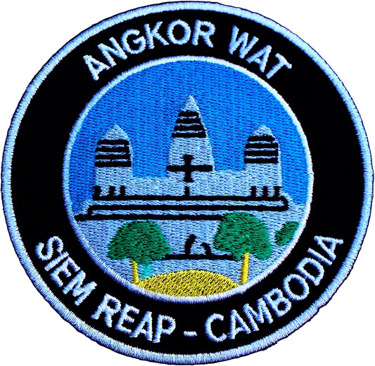 Angkor Wat Siem Reap Cambodia Patch (3.5 Inch) Iron/Sew-on Badge