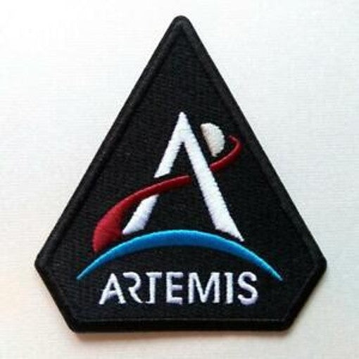 ARTEMIS PROGRAM PATCH (4 Inch) NASA MOON MISSION ASTRONAUT BLACK IRON-ON BADGE