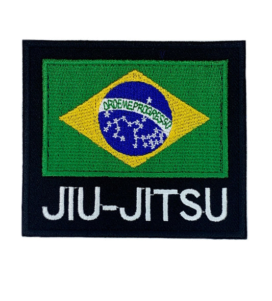 Brazilian Jiu Jitsu Patch (3.5 Inch) Embroidered Hook Fastener Velcro Badge
