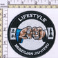 Brazilian Jiu Jitsu Lifestyle Patch (3.5 Inch) Fist Bump Iron-on Badge BJJ