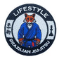 Brazilian Jiu Jitsu Lifestyle Patch (3.5 Inch) Clever Fox Embroidered Iron/Sew-on Badge BJJ Black Belt Kimono